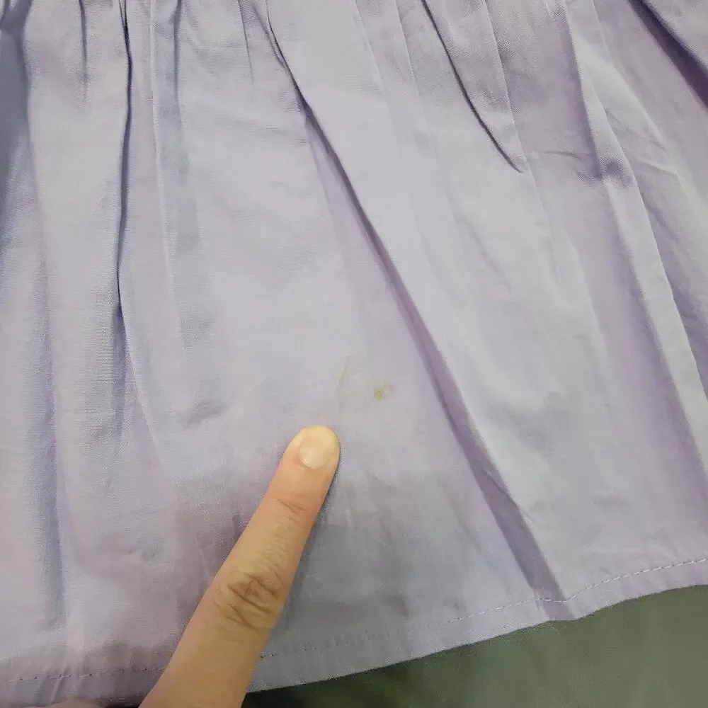 Japna Lilac Puff Sleeve Prairie Babydoll Mini Dress Cottagecore Small
